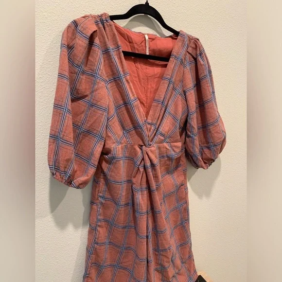 Free People Miss Molly Plaid Dress - Picture 3 of 5